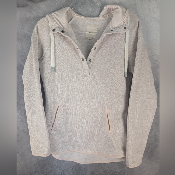 Thread & Supply Size Small Hoodie In Tan With A Touch Of Light Pink - Picture 1 of 15